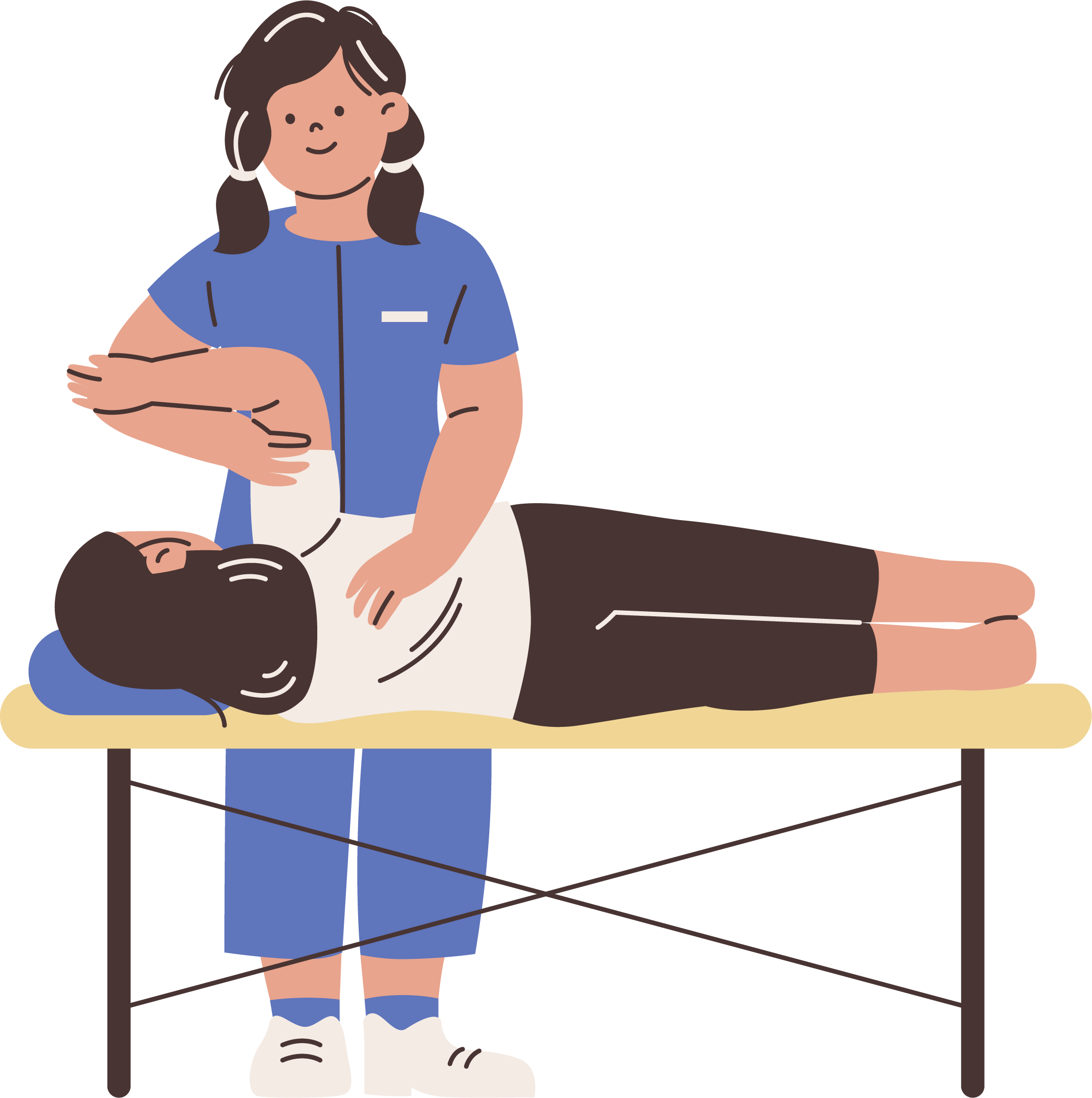 Chiropractor and Patient at Physiotherapy Rehabilitation
